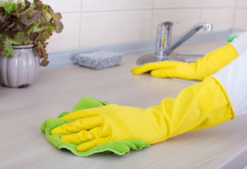 Cleaning appointment booking and payment terms illustration
